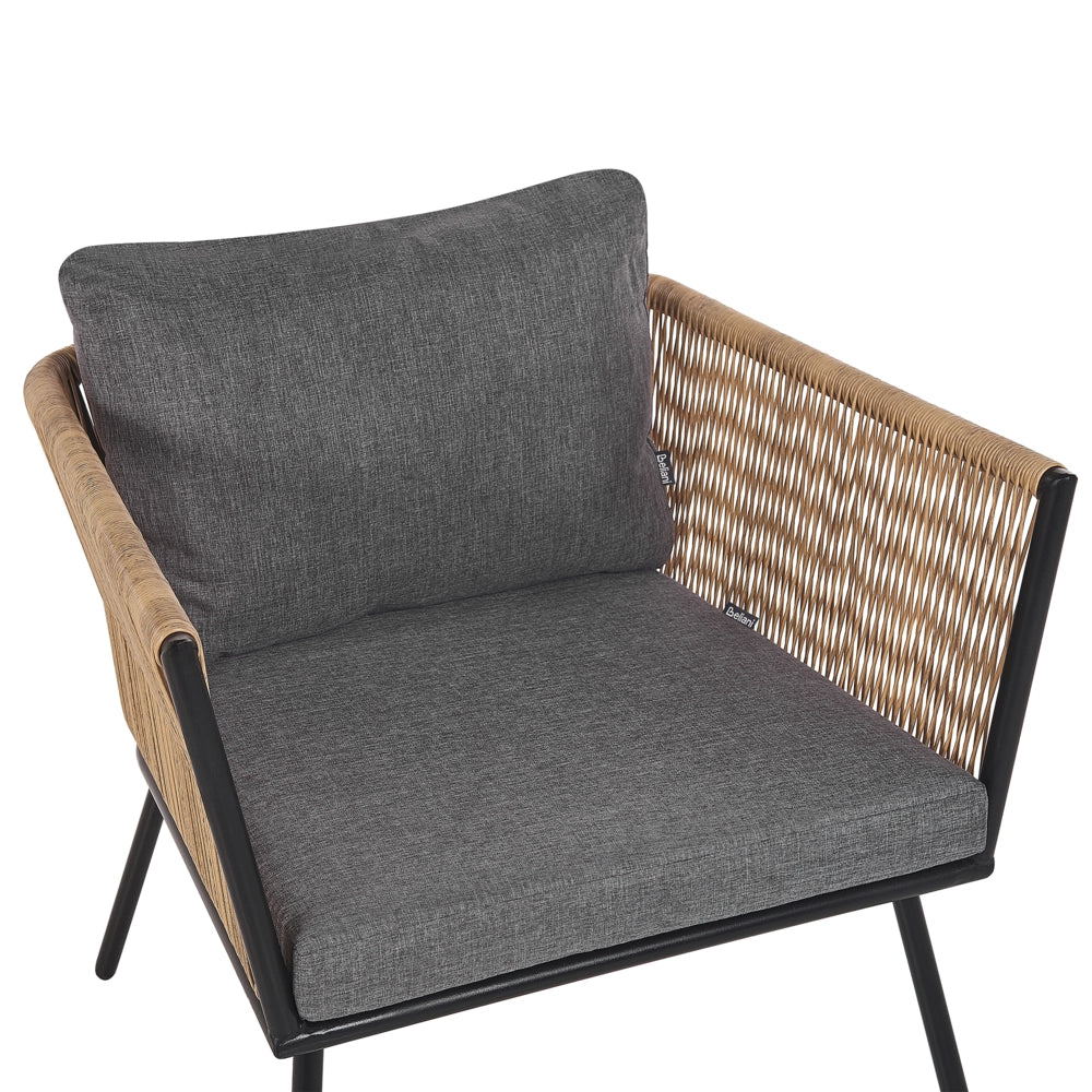 Set di copricuscini per esterni per seduta e schienale Grigio scuro UV Resistente stile minimalista