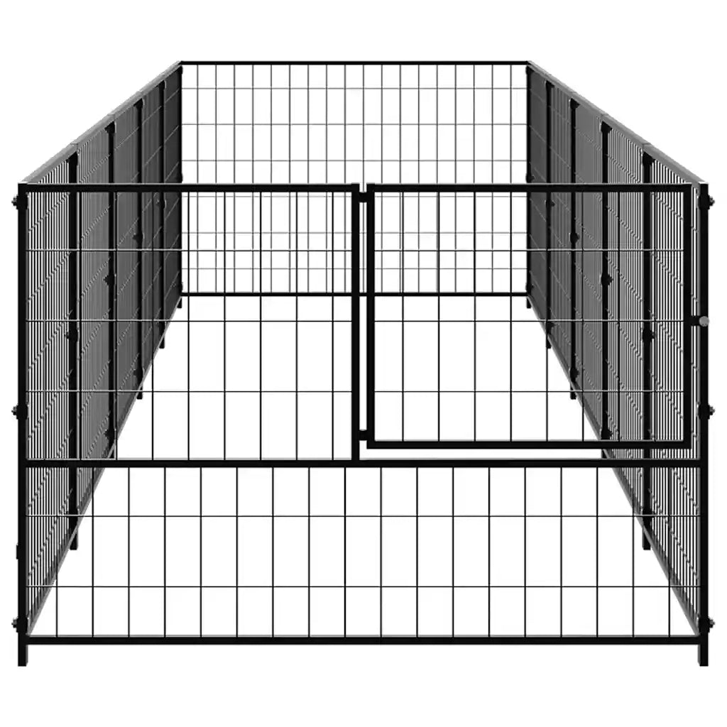 Gabbia per Cani Nera 5 mÂ² in Acciaio cod mxl 49240