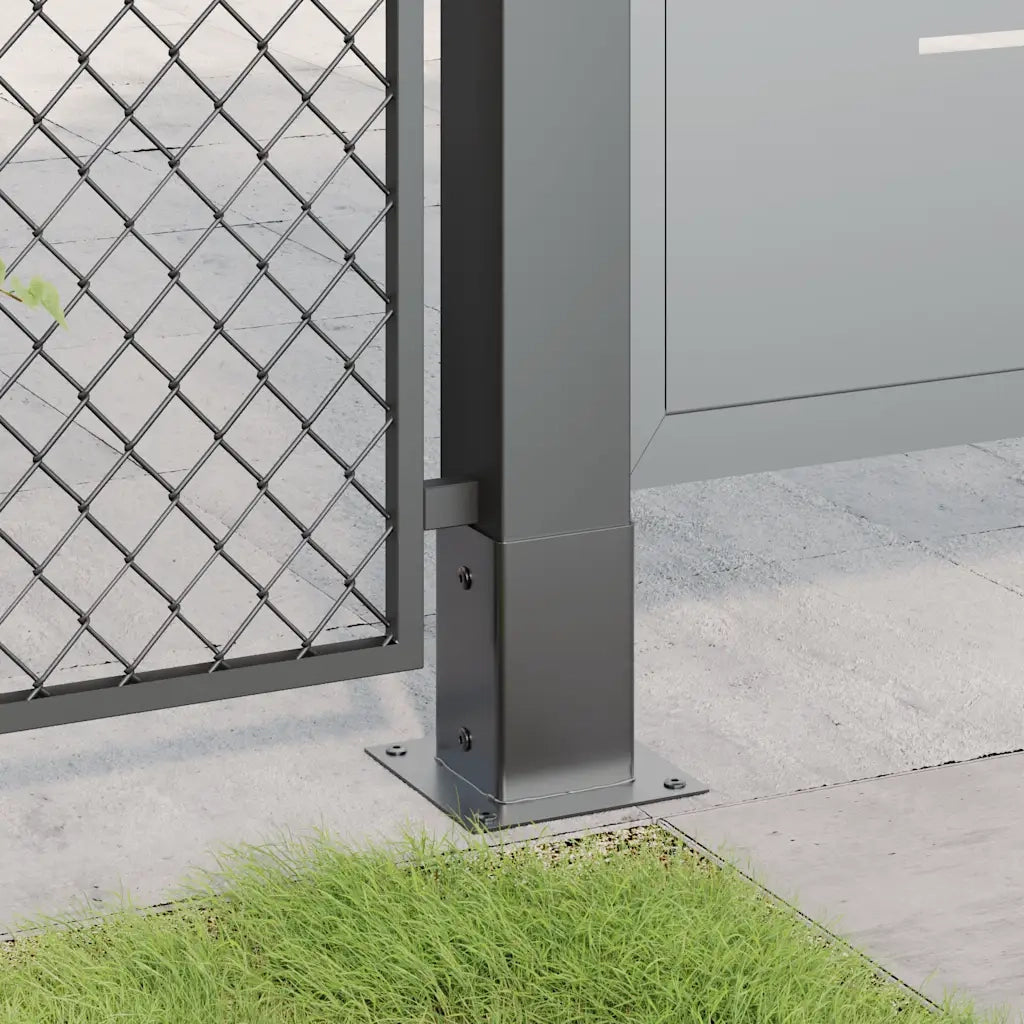 Basi per Pali Quadrati 4 pz 91x91 mm Acciaio Verniciato Polvere
