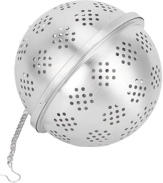 Filtro a Bambù per Tè - Grande Capacità - In Acciaio Inossidabile - Filtro a Bambù per Tè - Infusore per Erbe - Sostenibile - Sicuro e Igiene - Filtro a Bambù per Tè