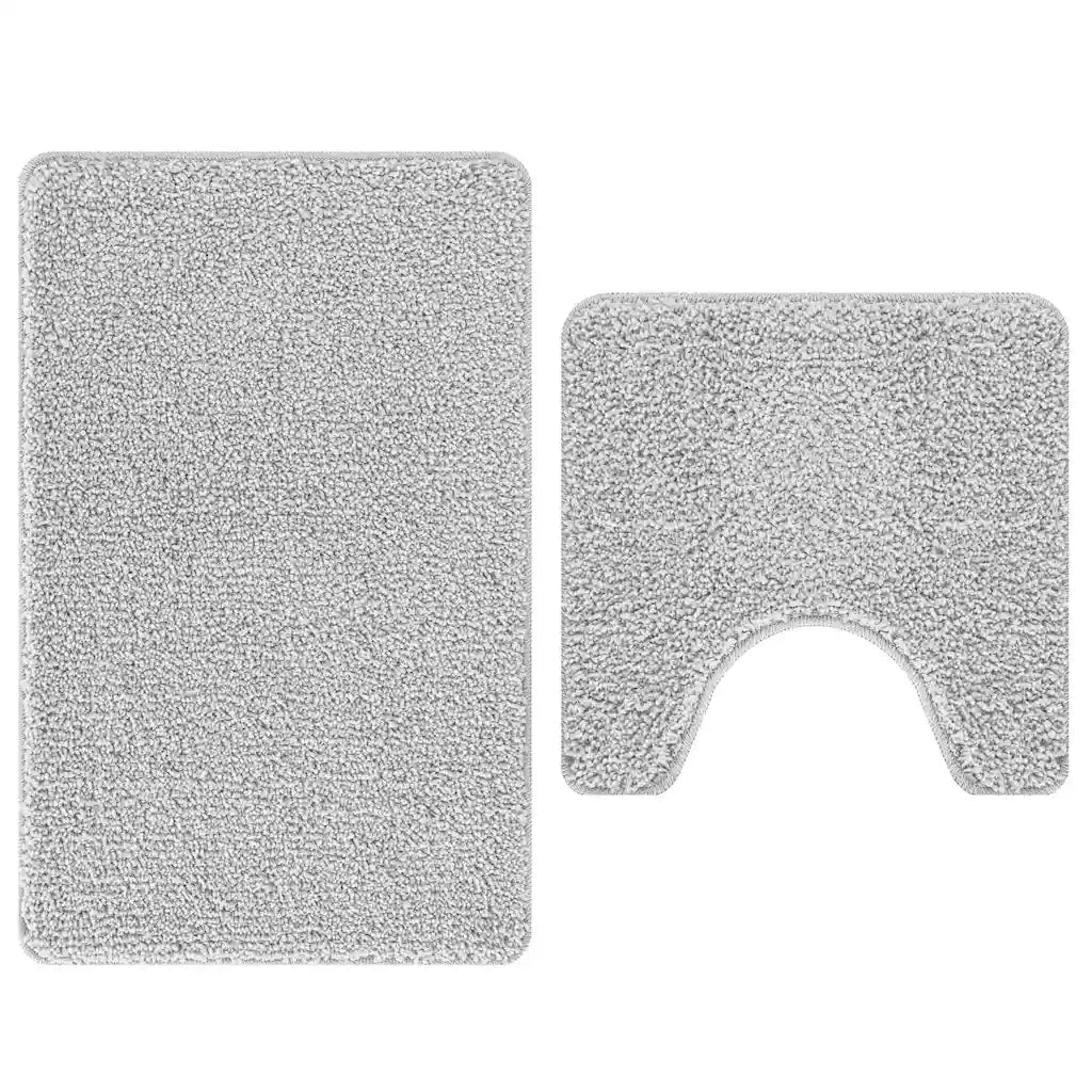 Set di tappetini antiscivolo per il bagno 2 pz Grigio PP CFW9057450