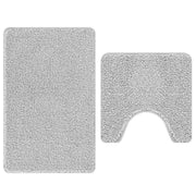 Set di tappetini antiscivolo per il bagno 2 pz Grigio PP CFW9057450