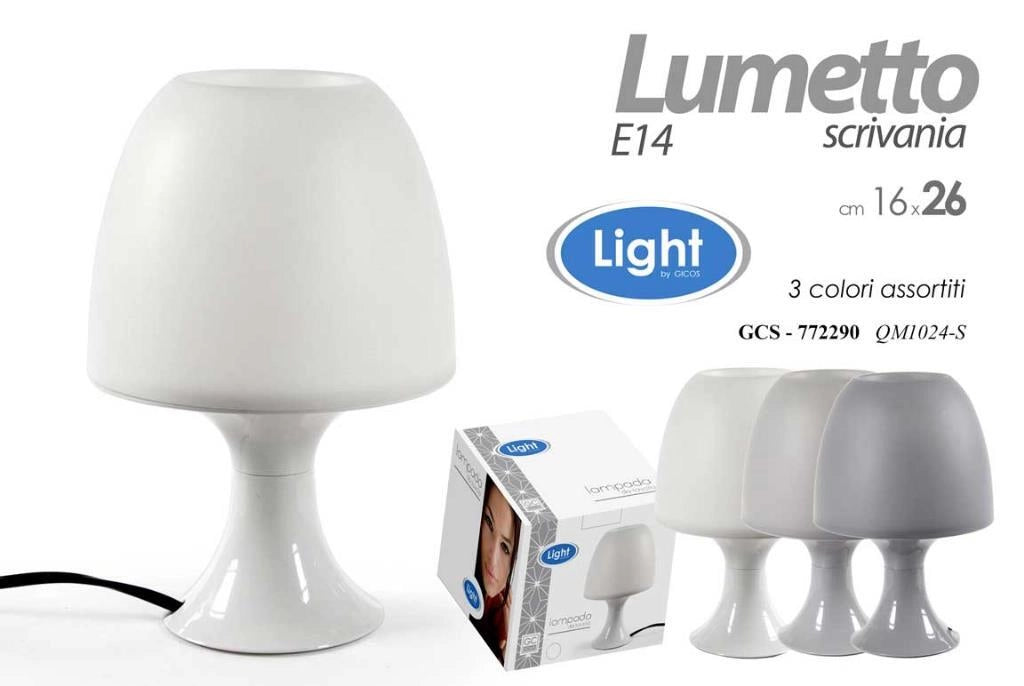 Lampada Lumetto da Tavolo cameretta Scrivania 25,5 cm 3 Colori