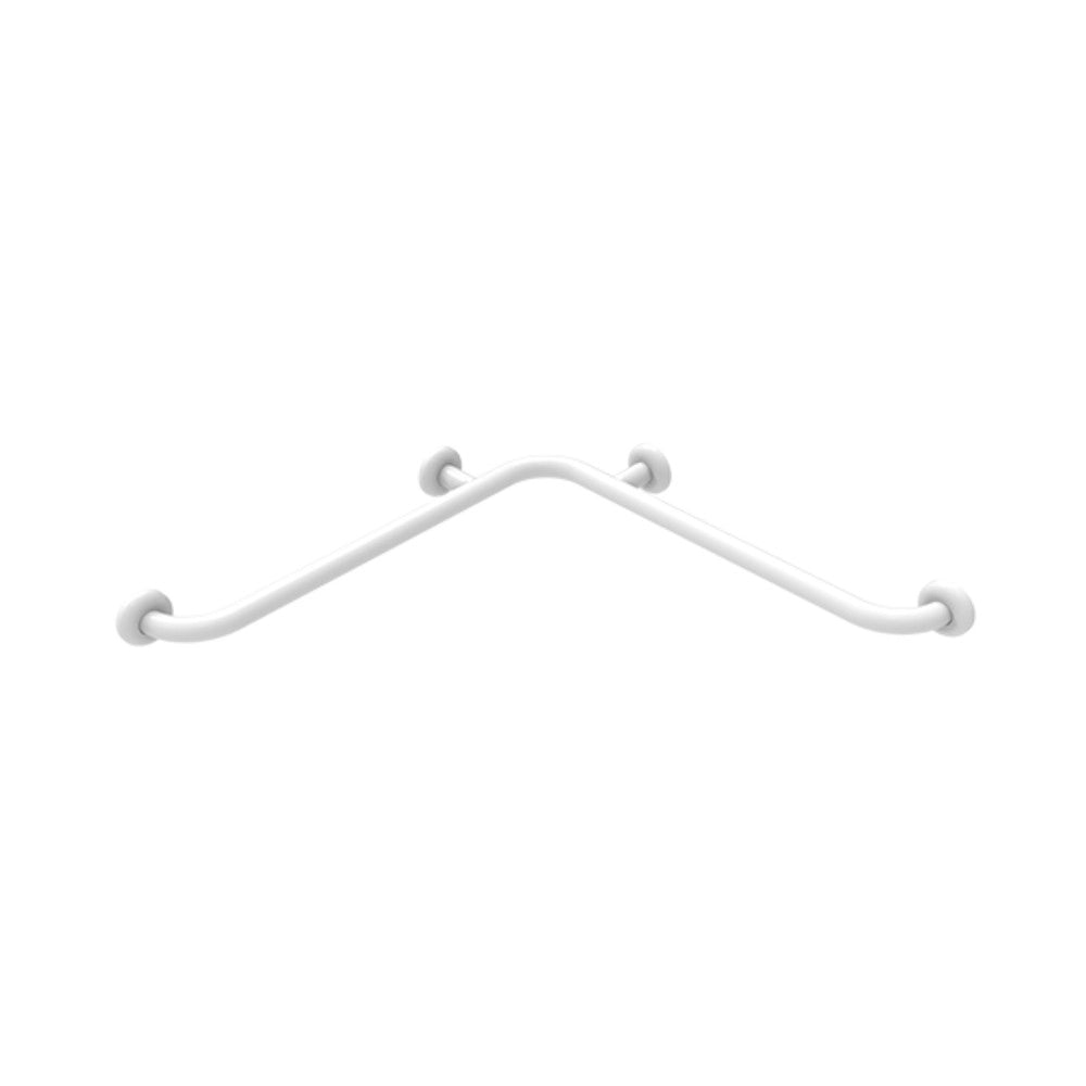 Angolare di sicurezza di cm70x70 in acciaio inox, rivestito in nylon, bianco
