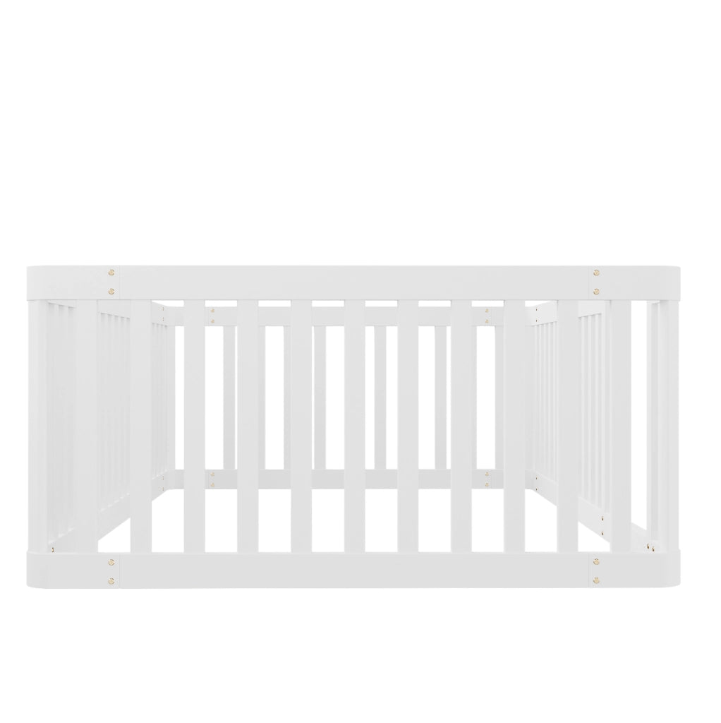 Letto per bambini 90x200 cm con recinto semichiuso in legno di pino bianco