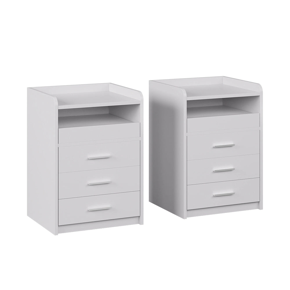 Vicco Comodino Bianco Set di 2
