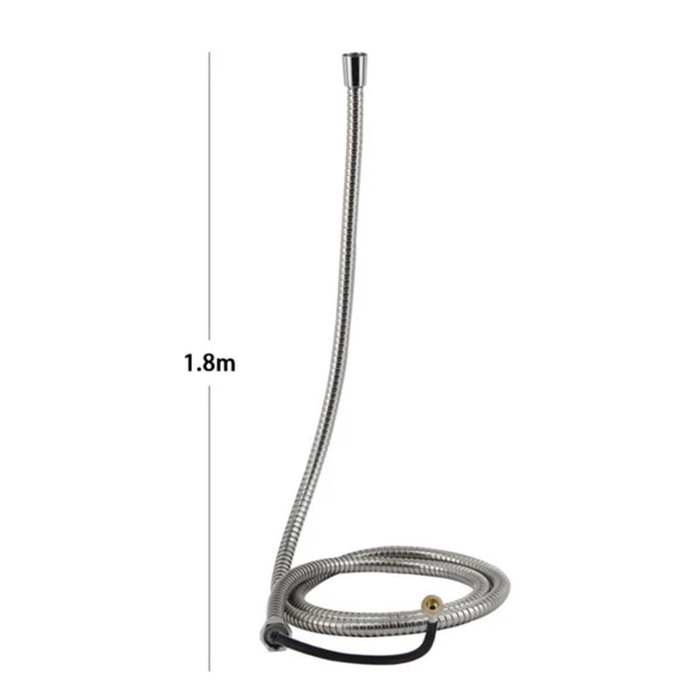 Trade Shop - Tubo Flessibile Doccia Acciaio Con Sistema Sicurezza Antiscoppio 1.8 Mt Bagno 69223 -