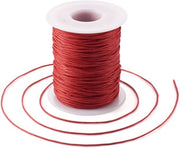 Cordone macramè in cotone woveno 1mm - 100 Yards/Rol - Rosso - Cordone per gioielli - Fatto a mano - Duraturo e resistente - Cordone per gioielli
