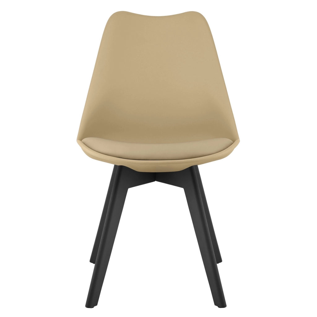 Set di 2 sedie Mark in polipropilene e beige sabbia