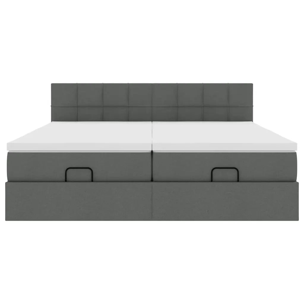 Struttura Letto Pouf con Materassi 160x200 cm in Tessuto 3312837