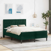 Struttura letto con materasso Verde Scuro 120 x 190 cm Velluto