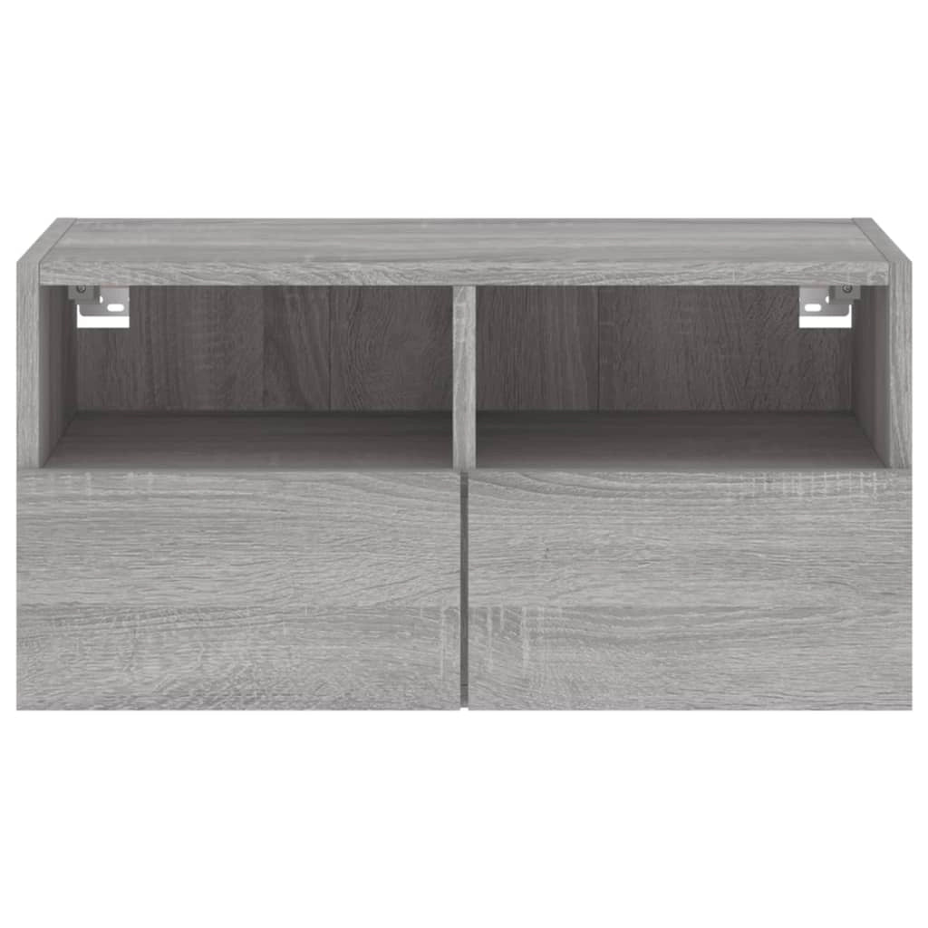Mobile TV multimediale mensola TV credenza mobile TV sala da pranzo soggiorno camera da letto a parete Sonoma 60 x 30 x 30 cm legno ingegnerizzato grigio 02_0028188