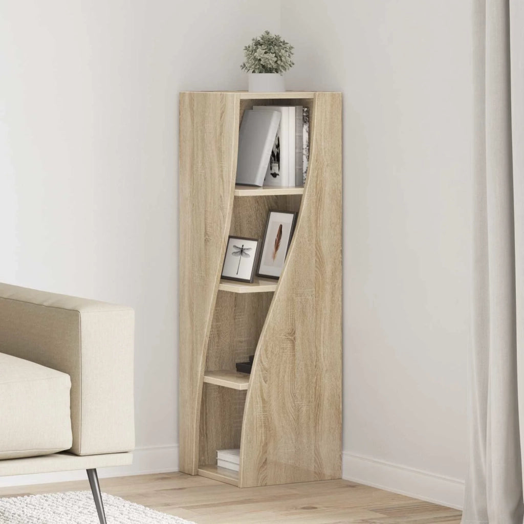 Mobile angolare Rovere Sonoma 32x32x102cm Legno multistrato 889857
