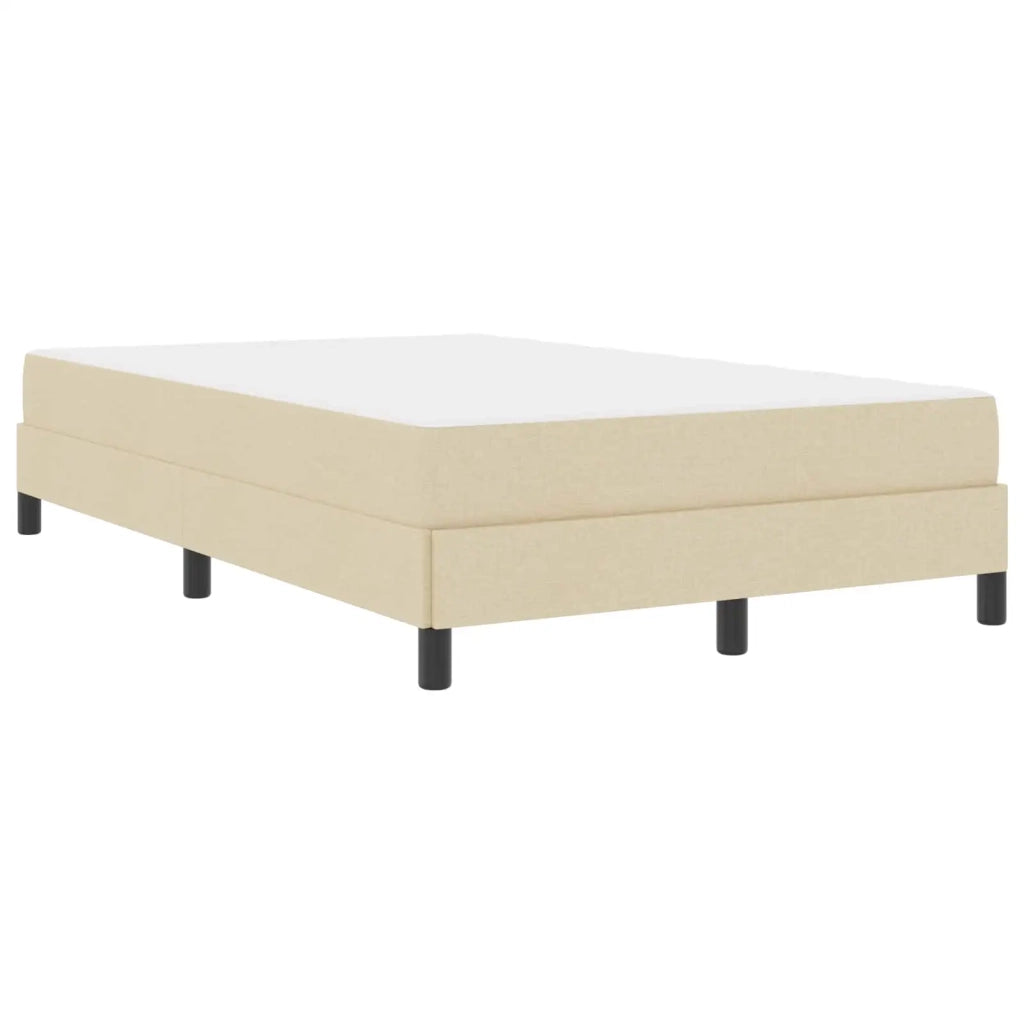 Letto a molle con materasso Crema 120 x 200 cm Tessuto 3398484