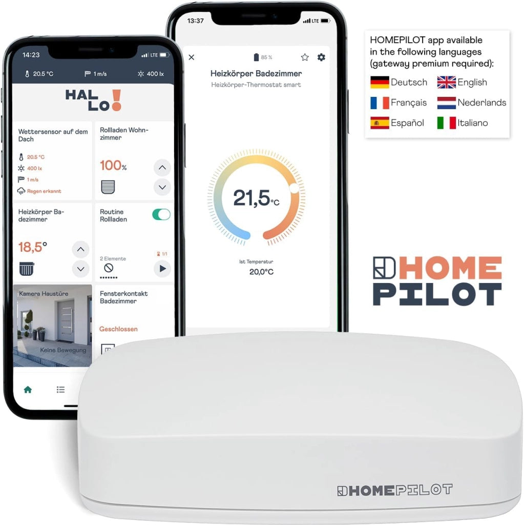 Home Pilot - Valvola termostatica smart per il controllo dei radiatori. Risparmio energetico | Comando vocale | Riscaldamento smart | Controllo tramite app - 13601001