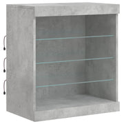 Credenza cassettiera armadio mobile contenitore organizer per cucina soggiorno salotto con luci LED 60,5 x 37 x 67 cm grigio 02_0030003