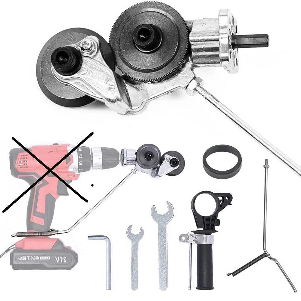 Trade Shop - Kit Trasformazione Da Trapano In Cesoia Elettrica Per Taglio Lamiera -