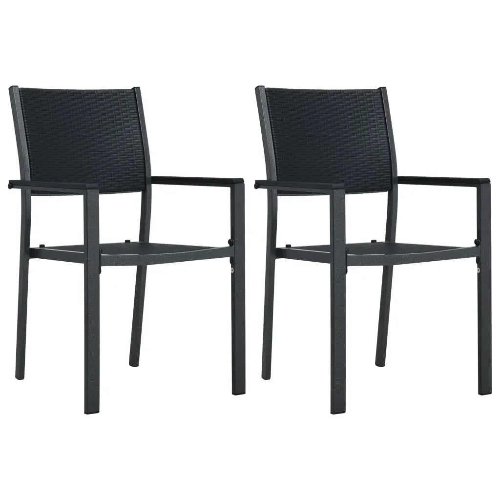 Set Mobili da Pranzo per Giardino 3 pz Nero cod mxl 46957