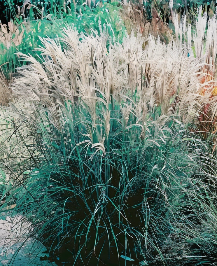Gardenaria Miscanthus sinensis 'Adagio' - Graminacea ornamentale da esterno Altezza: 100 cm (vaso 24)