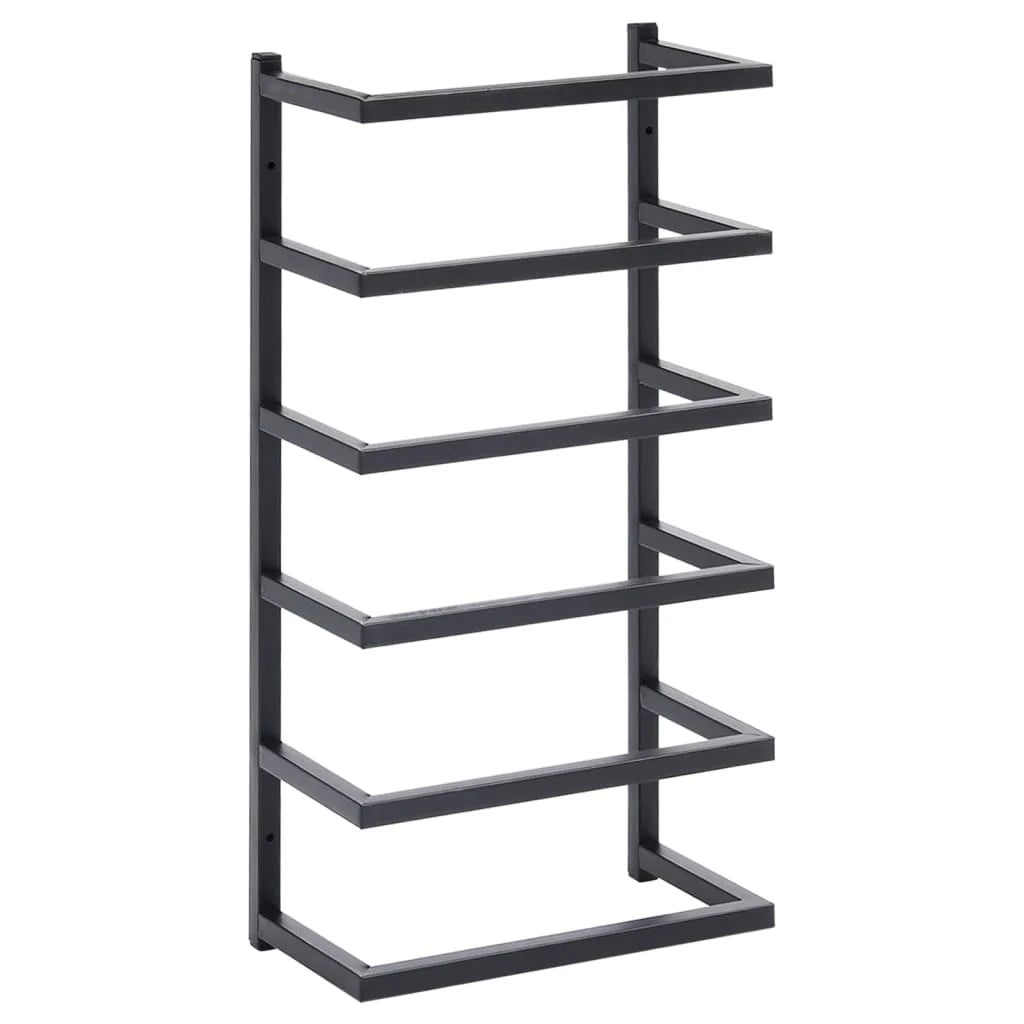 Portasciugamani standard a scaletta per bagno 48 cm acciaio nero 02_0001646