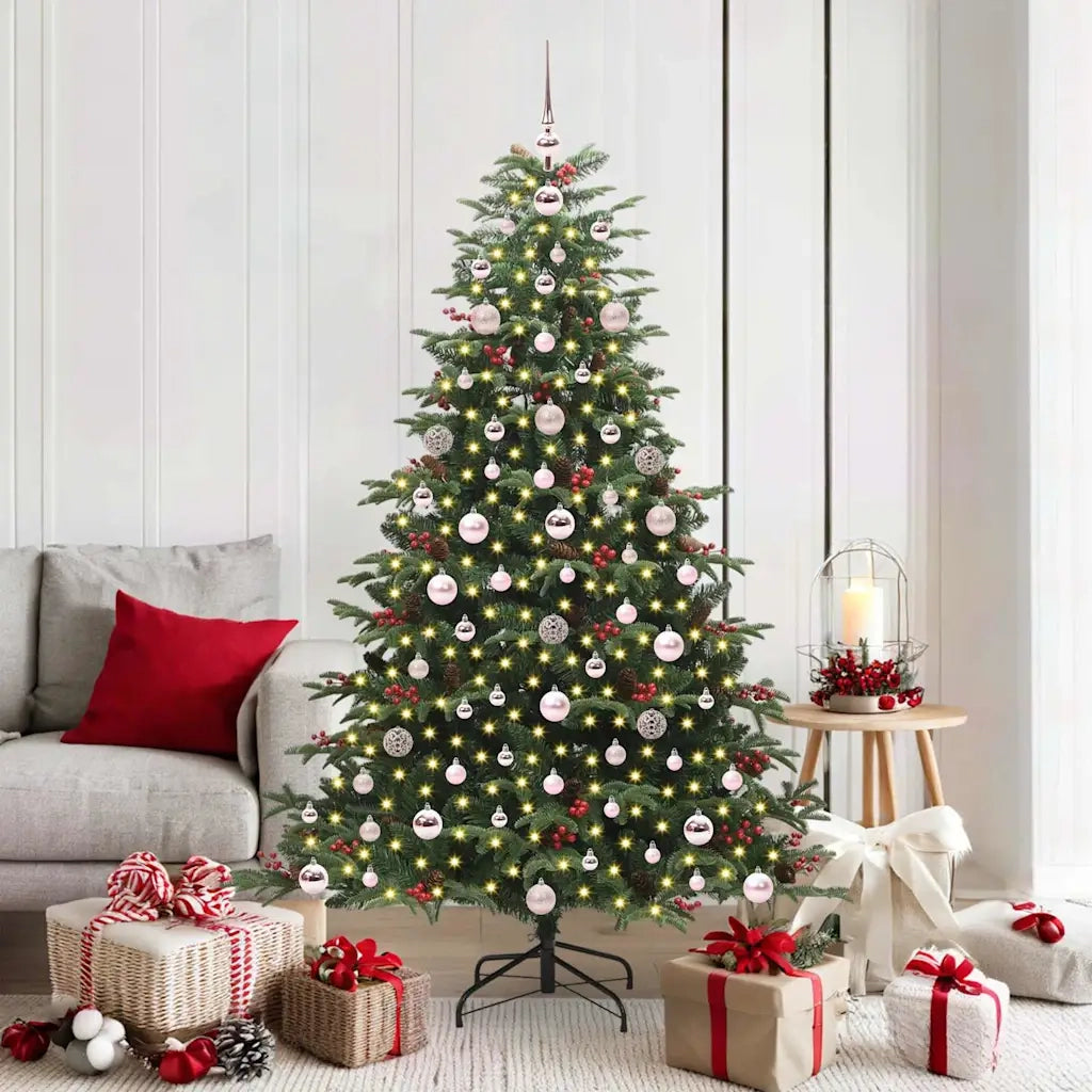 Albero di Natale | Decorazioni natalizie artificiale con 300 LED Verde 180 cm