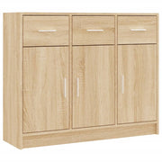 Buffet credenza cassettiera armadio mobile contenitore organizer cucina soggiorno rovere Sonoma 91 x 28 x 75 cm legno ingegnerizzato marrone 02_0031737