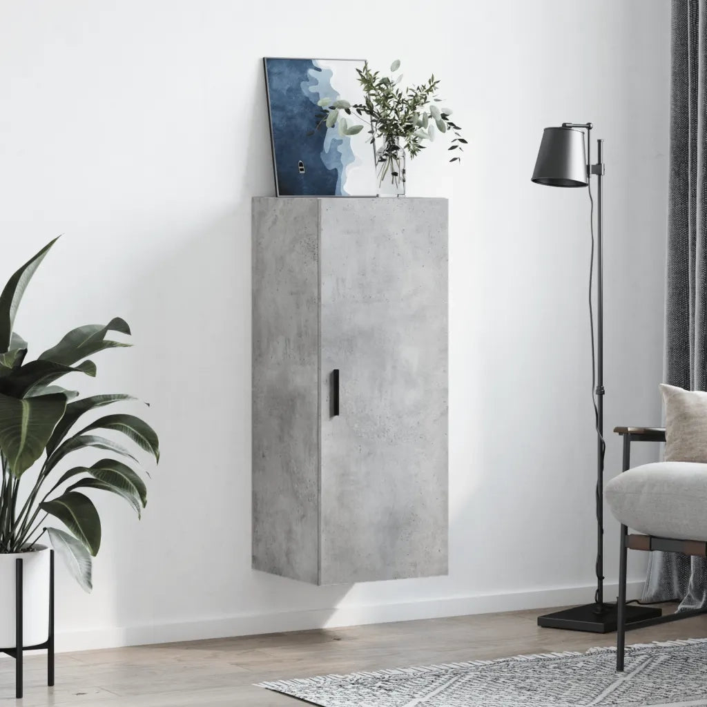 Armadietto a Muro | Mobile a Parete Grigio Cemento 34,5x34x90 cm