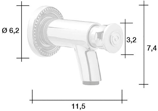 Rubinetto Temporizzato per Fontana da Giardino in Ottone Cromato Morelli Tempo