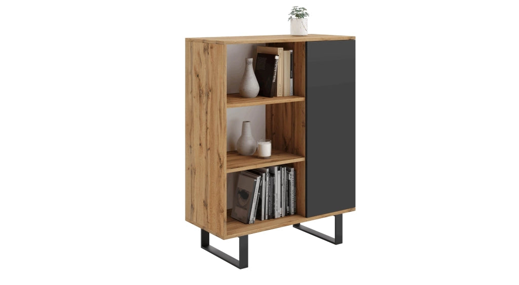 Libreria Fondi - Gambe in metallo Gold Craft Rovere