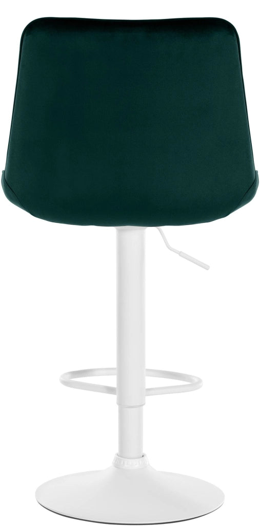Sgabello Toni Velvet verde,bianco
