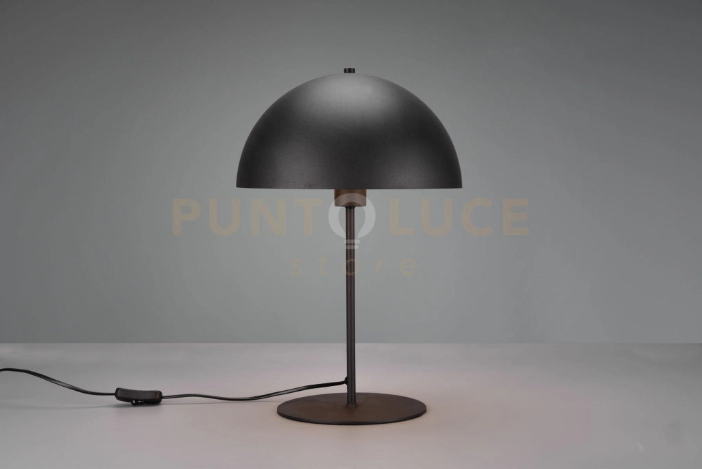 NOLA LAMPADA DA TAVOLO METALLO NERO FORMA FUNGO H. 45CM 1 LUCE ATTACCO E14