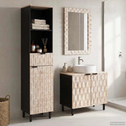 Set da Bagno con cassetto 3 pcs Finitura Bianco Lavato 3310031