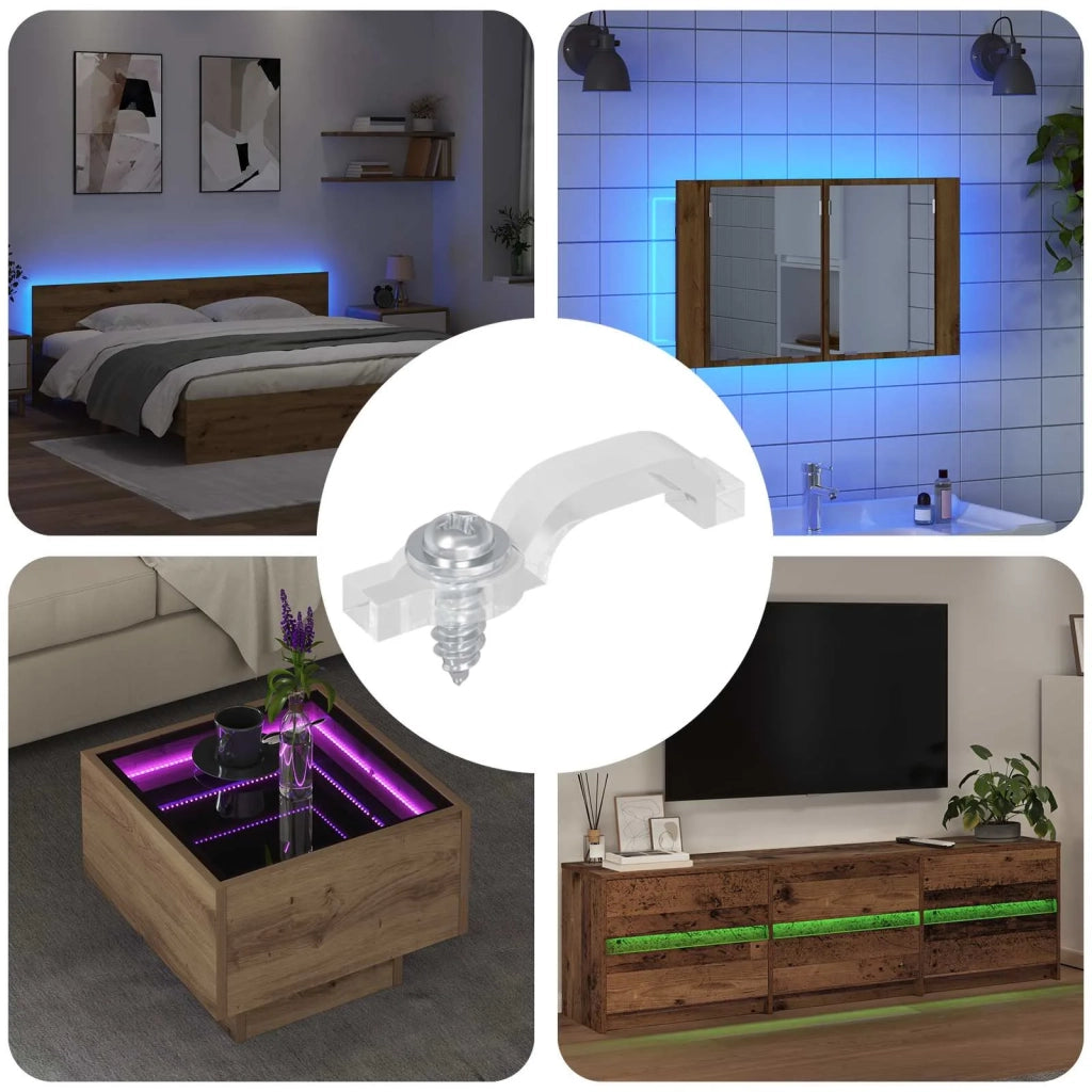 Clip per Striscia LED 12 pz Trasparente 23,8 x 7,3 x 4,3 mm CFW8601615