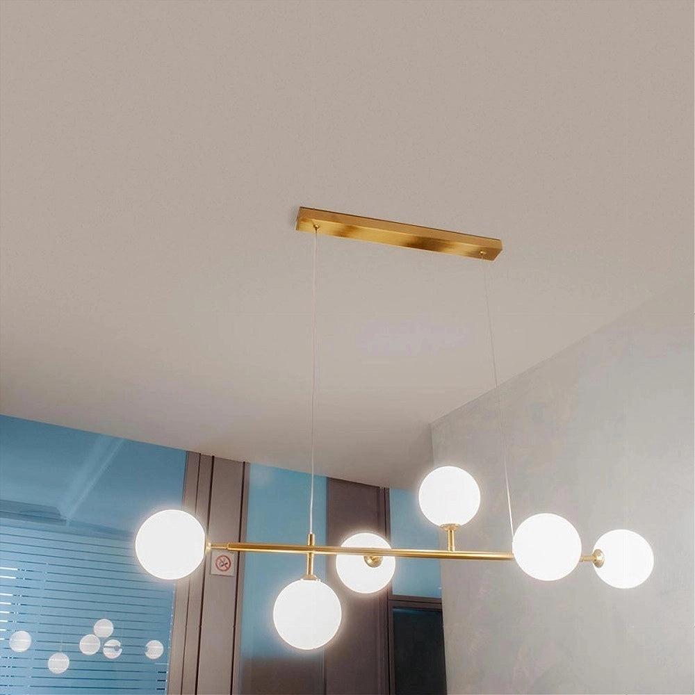 Trade Shop - Lampadario Da Soffitto Moderno A Sospensione Con 6 Sfere Attacco Lampadine G9 B88 -