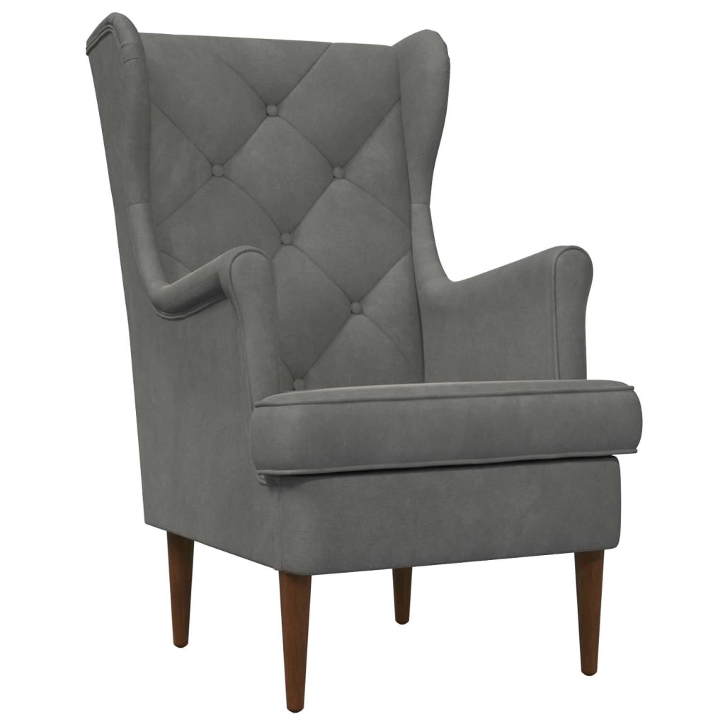 Poltrona con Ottomano 2 pz Grigio Scuro Velluto 3418848