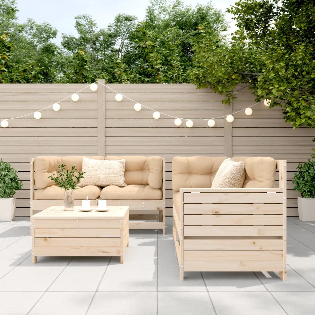 Set Divani da Giardino 5 pz in Legno Massello di Pino 3250812