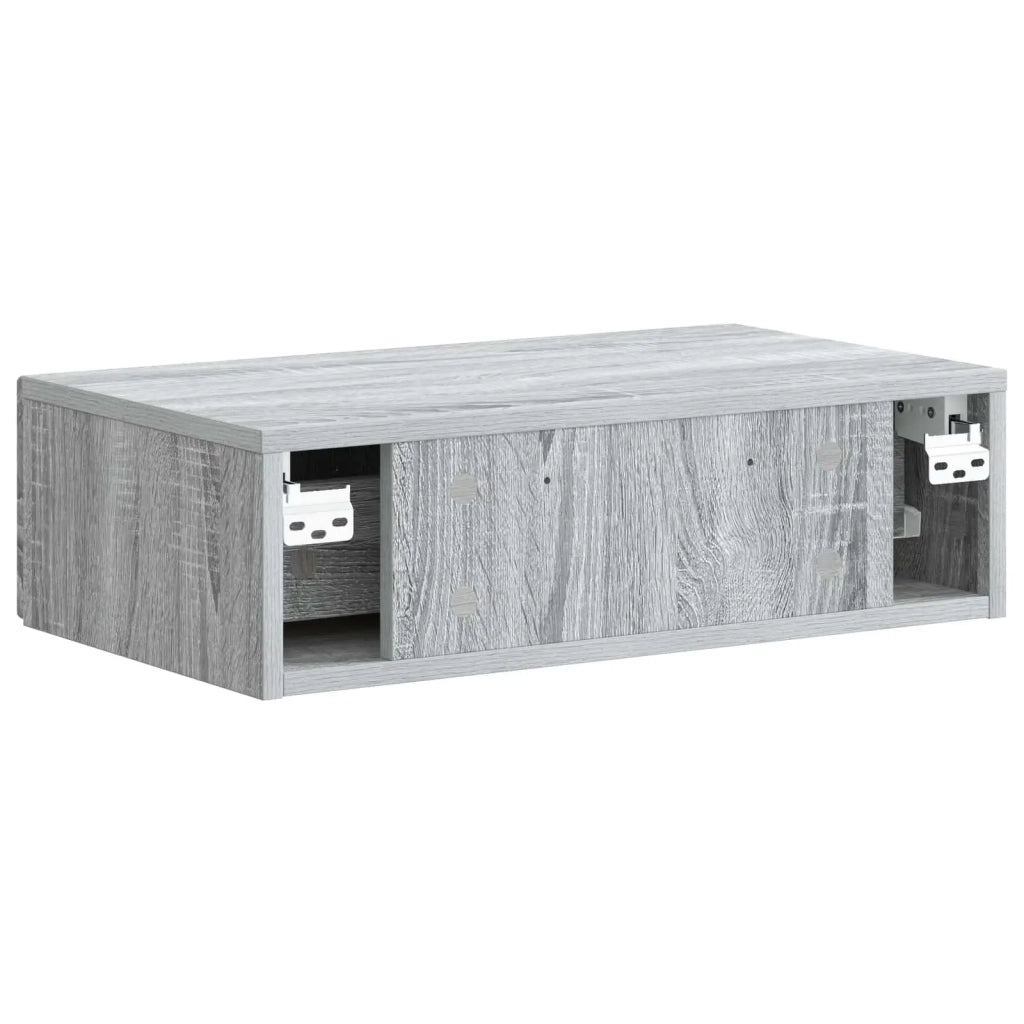 Tavolino da Parete Laterale 59 x 34,5 x 17 cm Grigio Sonoma 898661