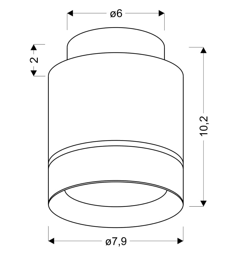 Candellux spot soffitto TUBA LED 12W 4000K bianco