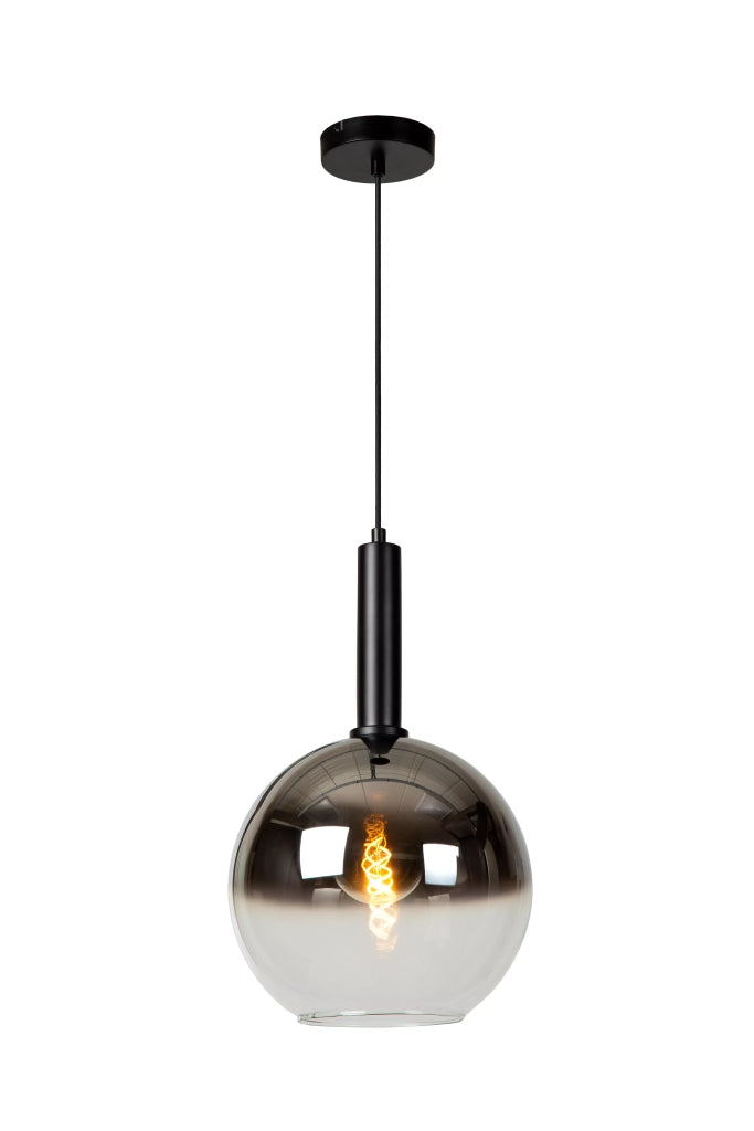 Lampada a sospensione sfera vetro fumé 30cm E27 Lucide
