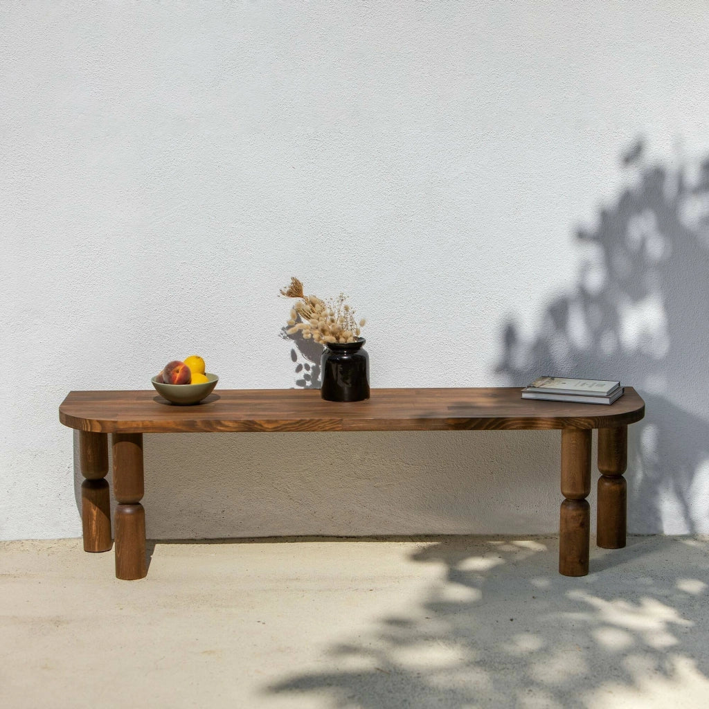 Mobile porta TV Fengshen, Credenza da soggiorno, Armadio basso per TV, Base parete attrezzata, 140x35h40 cm, Noce