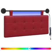 Testiera | Testata sospesa Con luce LED Rosso Vino Similpelle