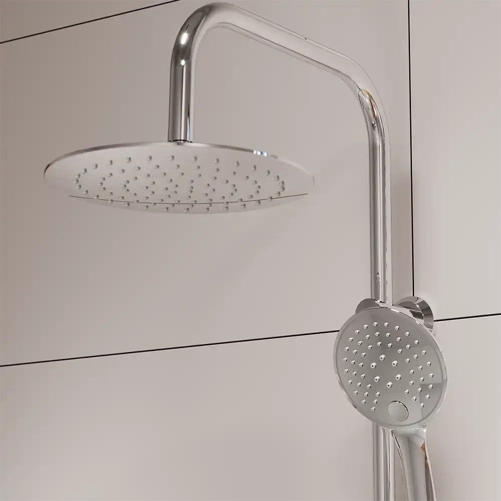 Colonna doccia in acciaio inox soffione 23 cm | Adige