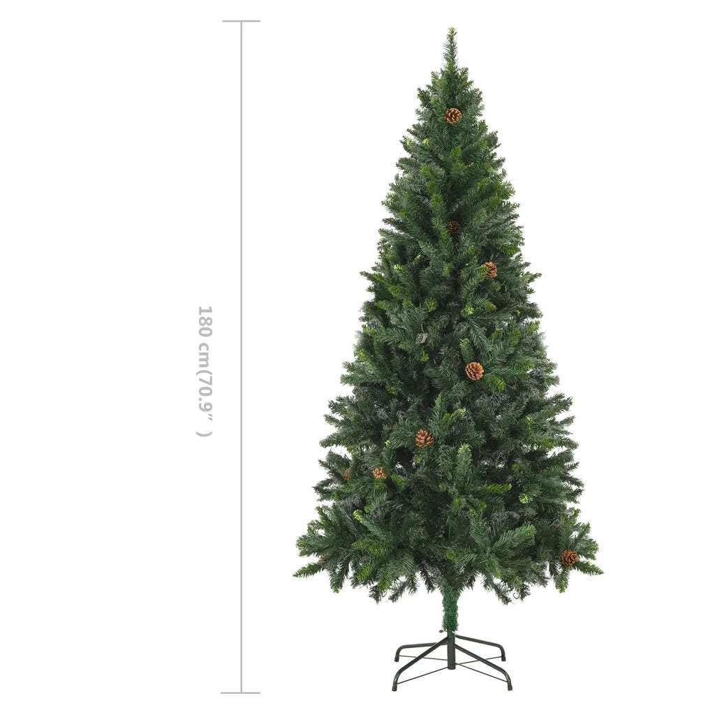 Albero di Natale Artificiale con Pigne Verde 180 cm 284315