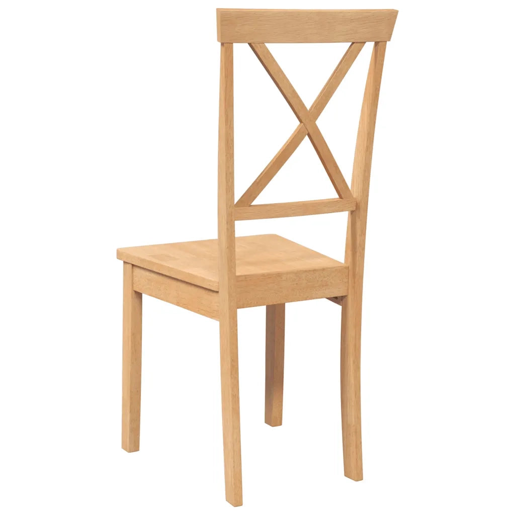 vidaXL Sedie da Pranzo 2 pz in Legno Massello di Hevea