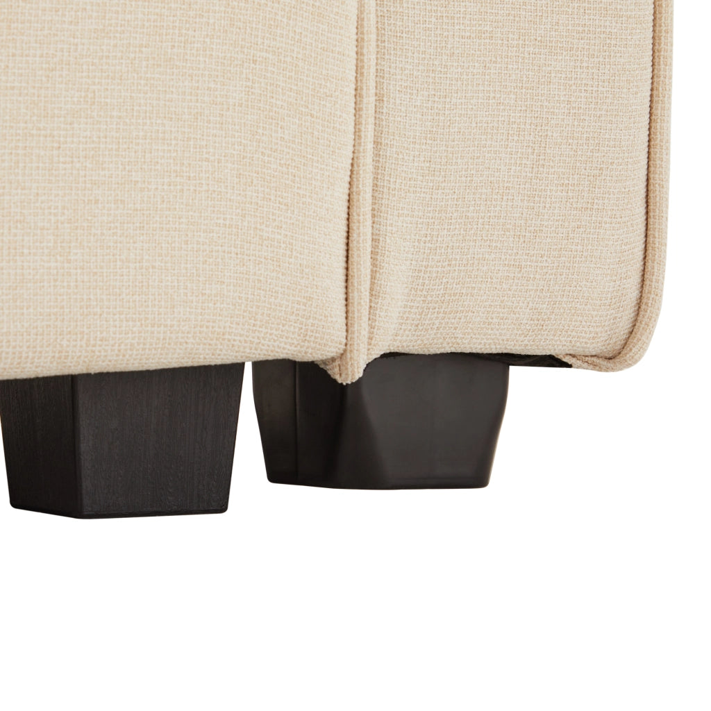 SOFA 4 posti in tessuto lino Beige con 4 cuscini lombari