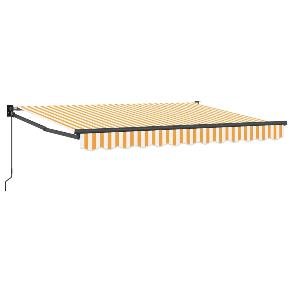 Tenda retrattile manuale Giallo e bianco 3,5 x 2 m 3419058