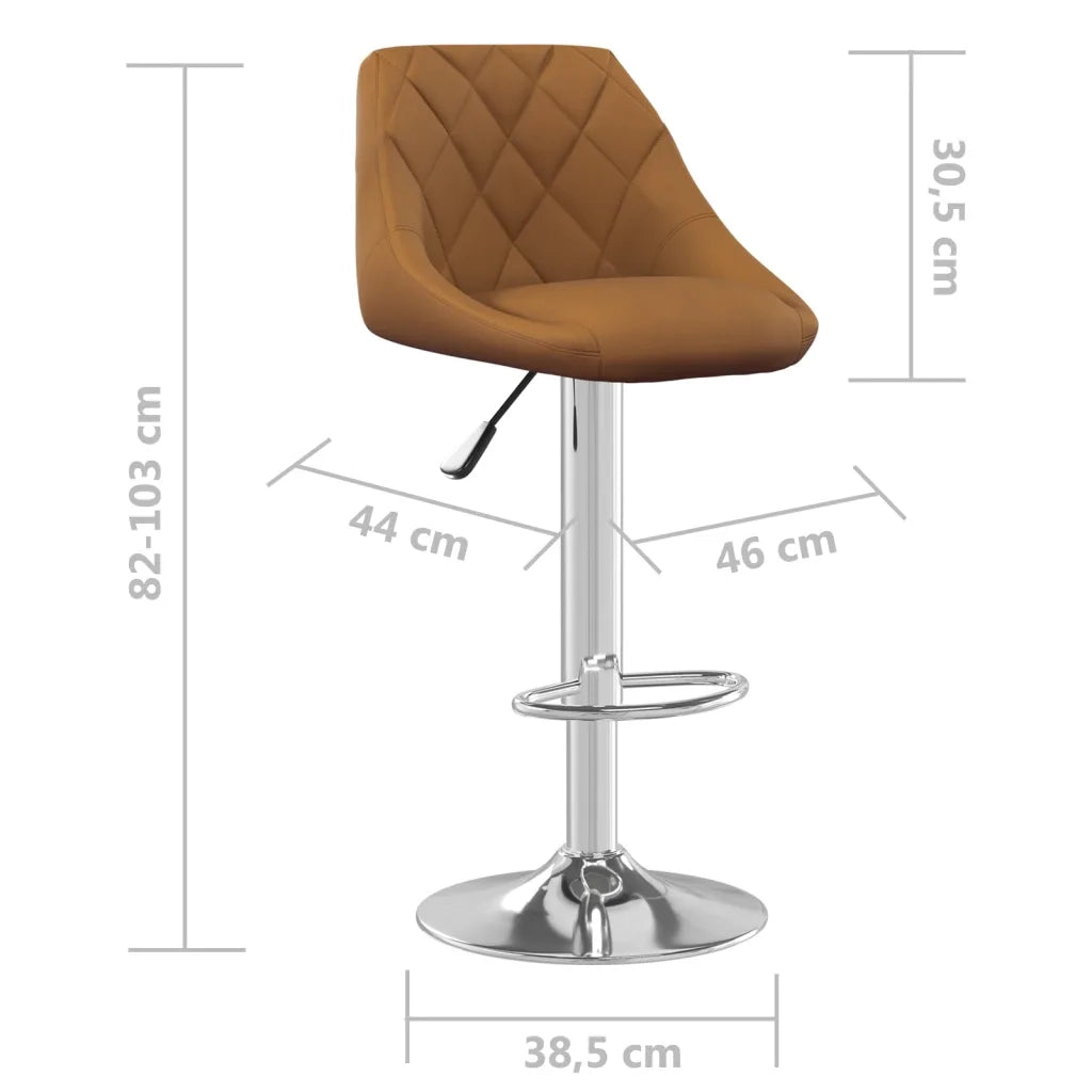 Sgabello da Bar Marrone in Velluto cod mxl 55301