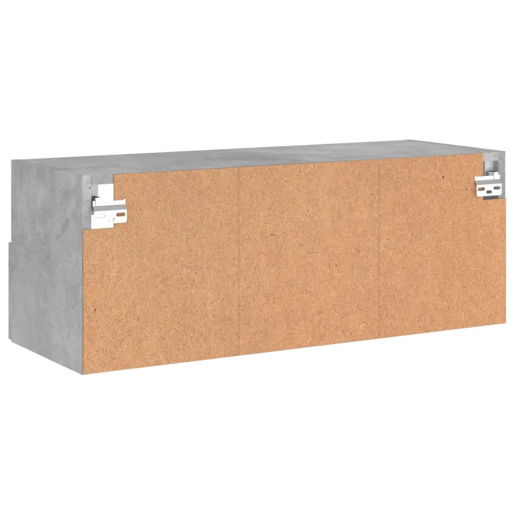 Mobile TV a Parete | Armadietto TV | Mobile Porta TV Grigio Cemento 80x30x30 cm Legno Multistrato