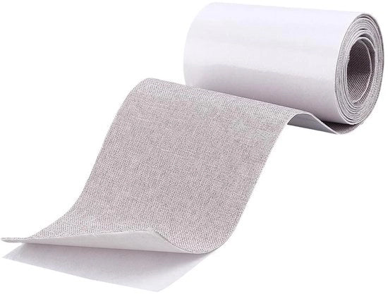 Tape acqua resistente - Kit di riparazione - Colore grigio chiaro - Riparazione tende - Copertura imbarcazioni - Sedili - Ombrelli - Modello grigio - Riparazione - Adatto all'esterno - Tela grigia chiaro.