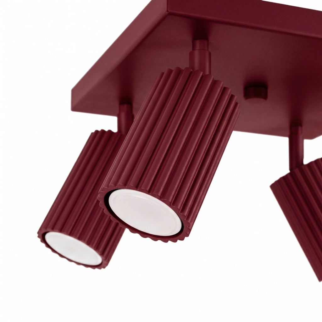 Plafoniera KARBON 4 bordeaux